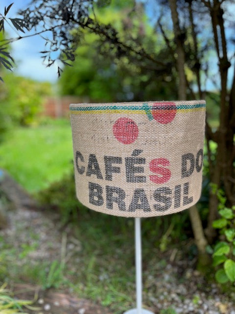 Mad Beans Upcycled Lampshade from Hessian sack