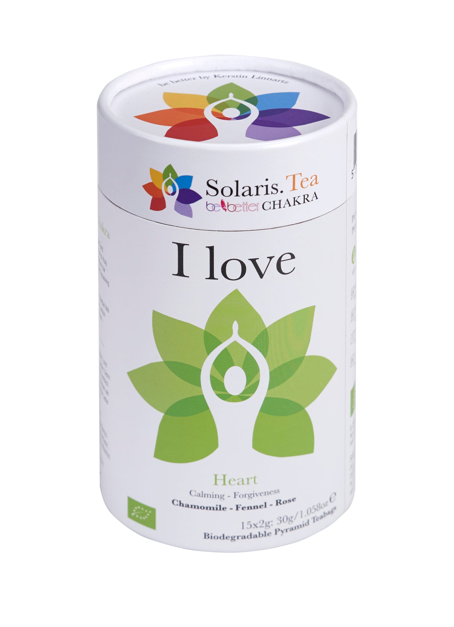 I Love - Heart Chakra Organic Pyramid Teabags 15x2g